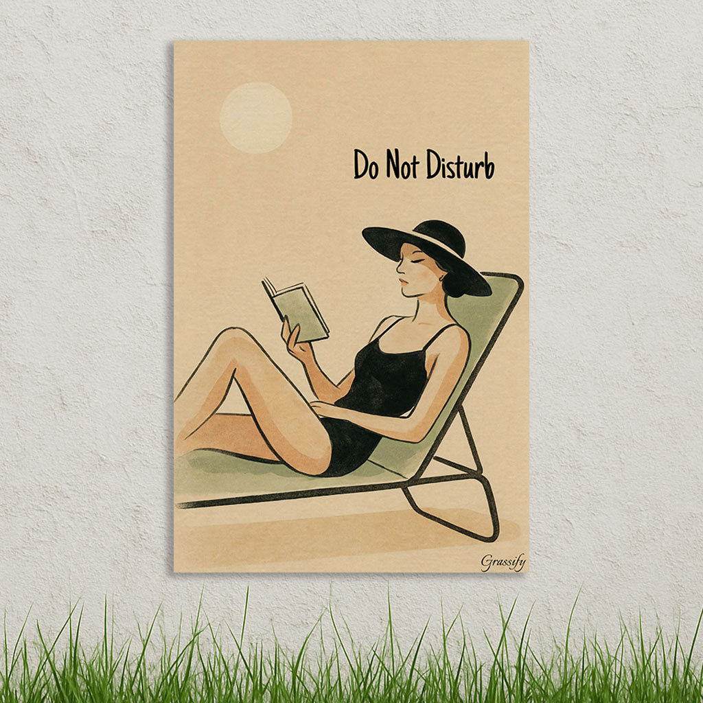 Out of Office | Art Deco Beach Canvas Art | "Do Not Disturb"