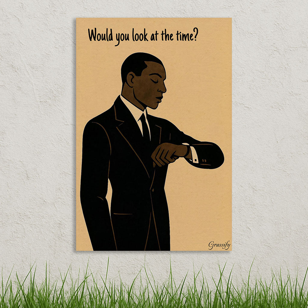 Timeless Ambition | Art Deco Canvas Art | "Would you look at the time?"