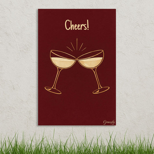 Timeless Toast | Art Deco Champagne Canvas Art | "Cheers!"